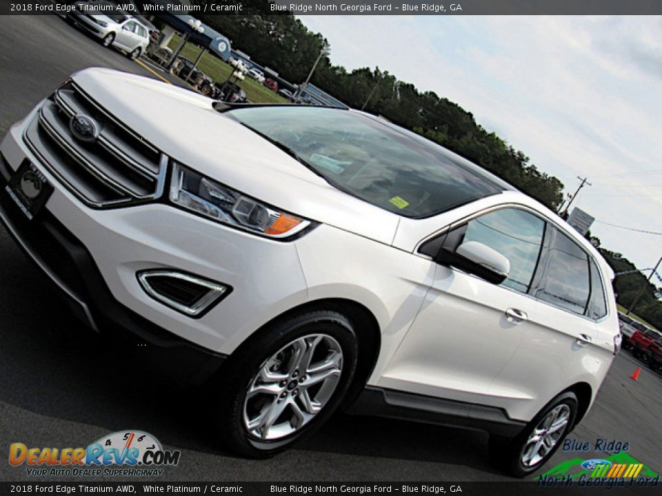 2018 Ford Edge Titanium AWD White Platinum / Ceramic Photo #33