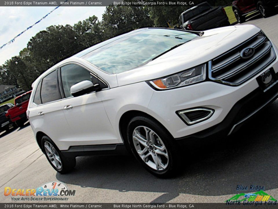 2018 Ford Edge Titanium AWD White Platinum / Ceramic Photo #34