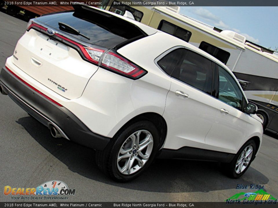 2018 Ford Edge Titanium AWD White Platinum / Ceramic Photo #35