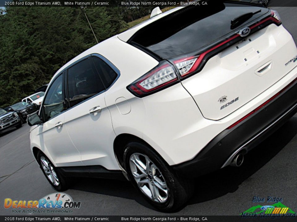 2018 Ford Edge Titanium AWD White Platinum / Ceramic Photo #36