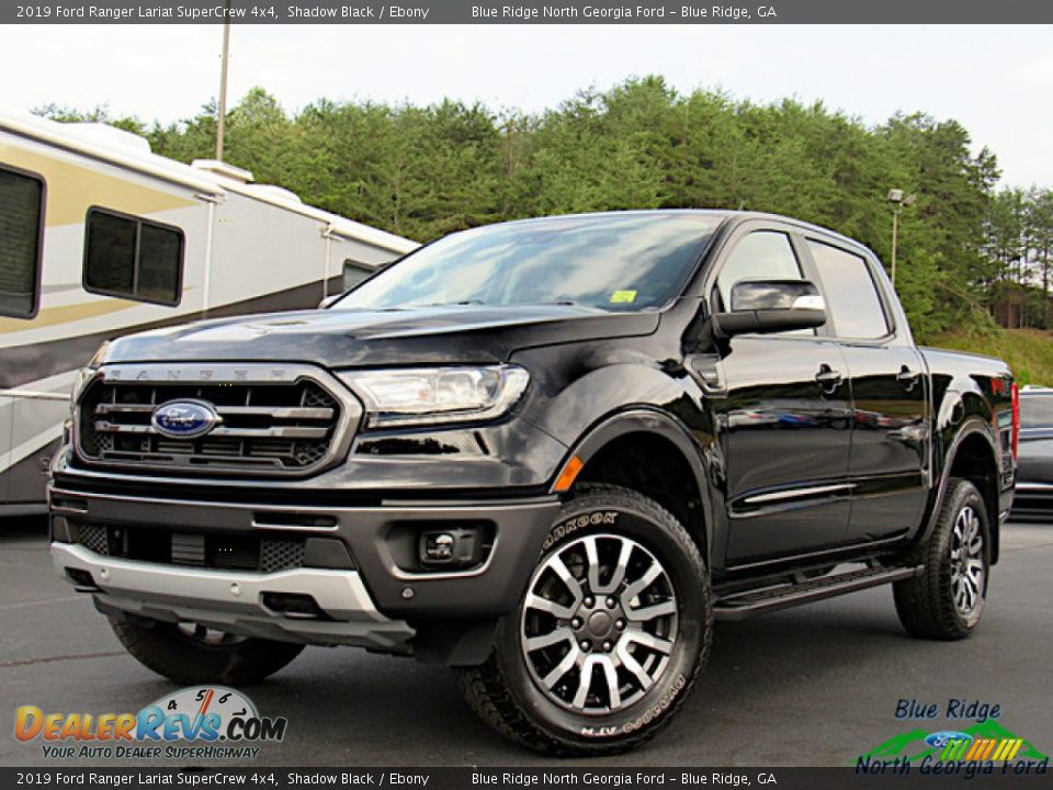 2019 Ford Ranger Lariat SuperCrew 4x4 Shadow Black / Ebony Photo #1