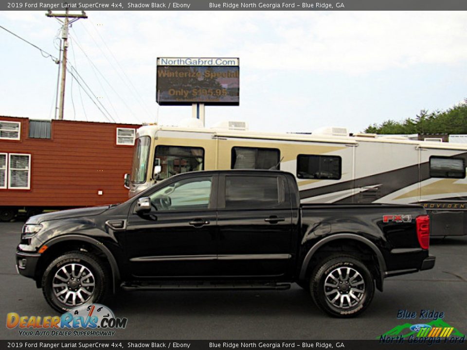 2019 Ford Ranger Lariat SuperCrew 4x4 Shadow Black / Ebony Photo #2