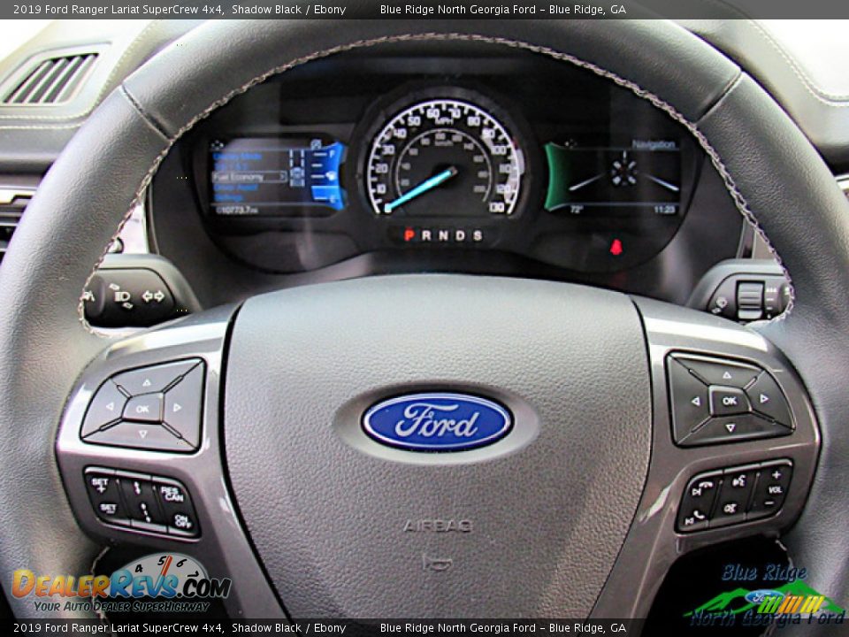 2019 Ford Ranger Lariat SuperCrew 4x4 Shadow Black / Ebony Photo #14
