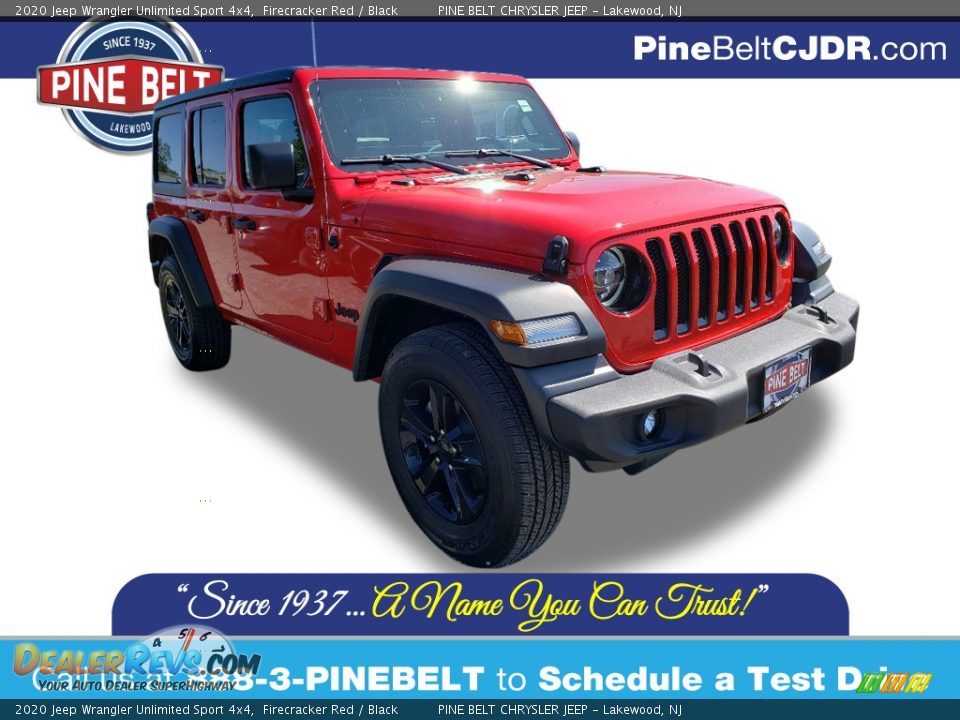 2020 Jeep Wrangler Unlimited Sport 4x4 Firecracker Red / Black Photo #1