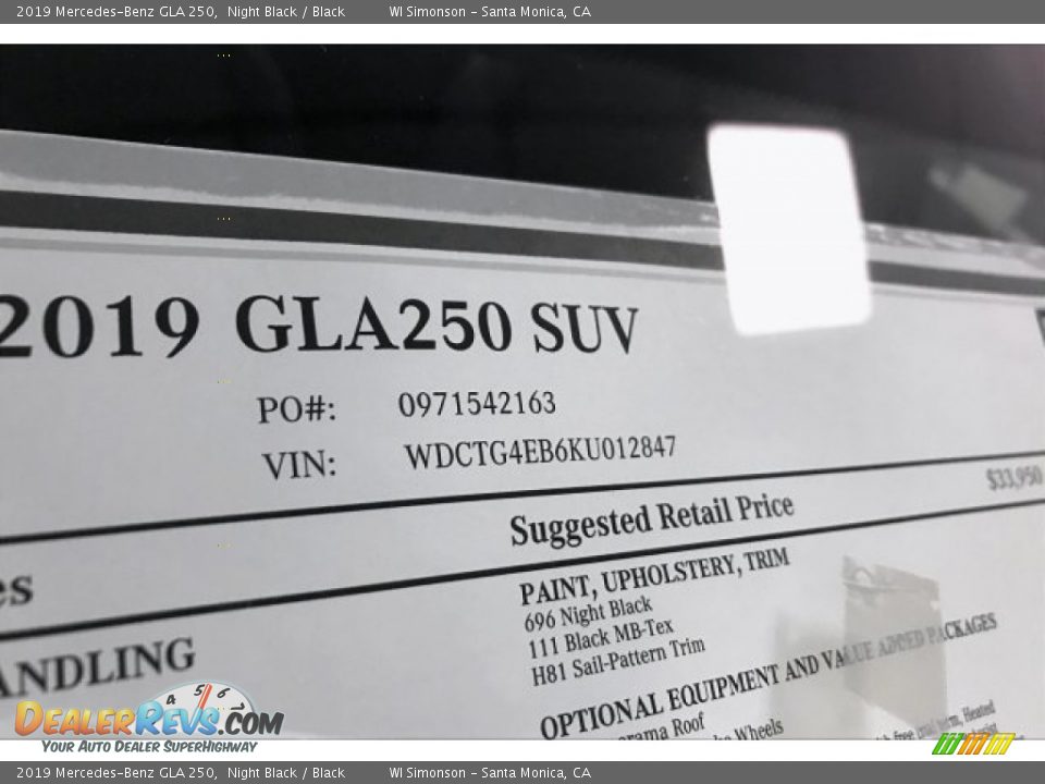 2019 Mercedes-Benz GLA 250 Night Black / Black Photo #11