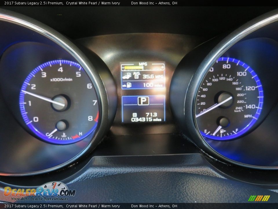 2017 Subaru Legacy 2.5i Premium Crystal White Pearl / Warm Ivory Photo #19