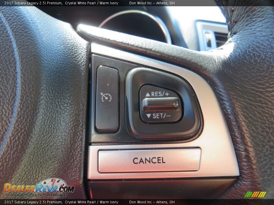 2017 Subaru Legacy 2.5i Premium Crystal White Pearl / Warm Ivory Photo #24