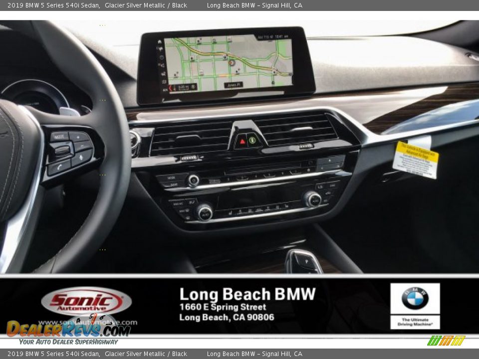 2019 BMW 5 Series 540i Sedan Glacier Silver Metallic / Black Photo #6