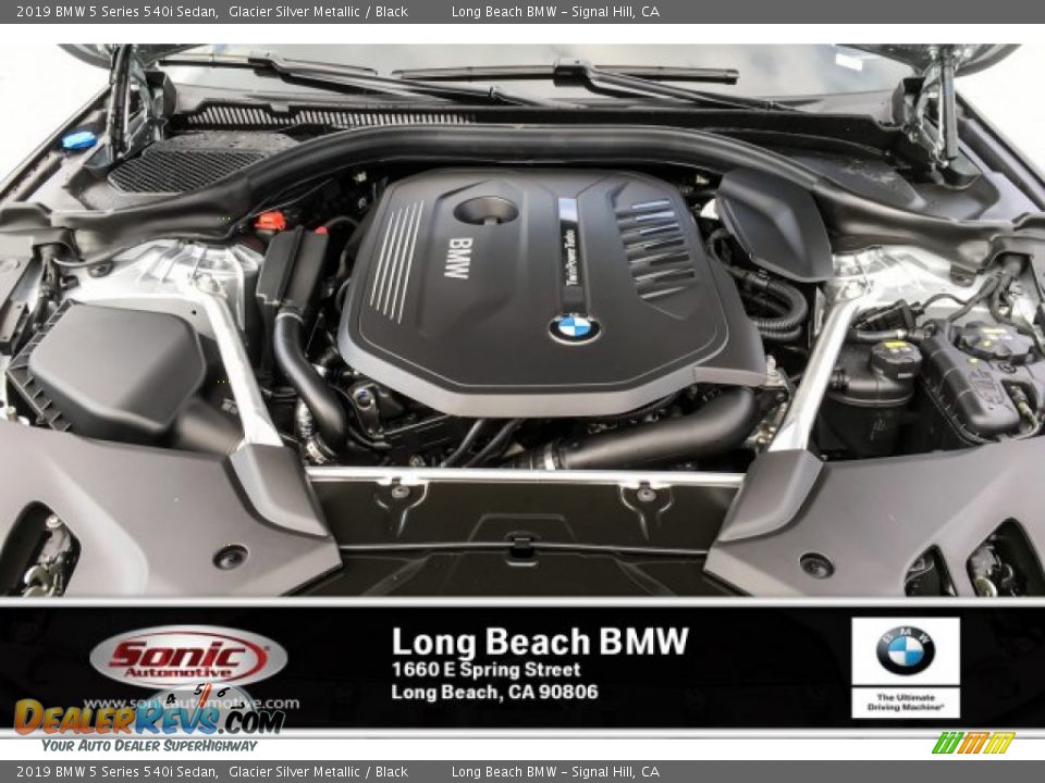 2019 BMW 5 Series 540i Sedan Glacier Silver Metallic / Black Photo #8