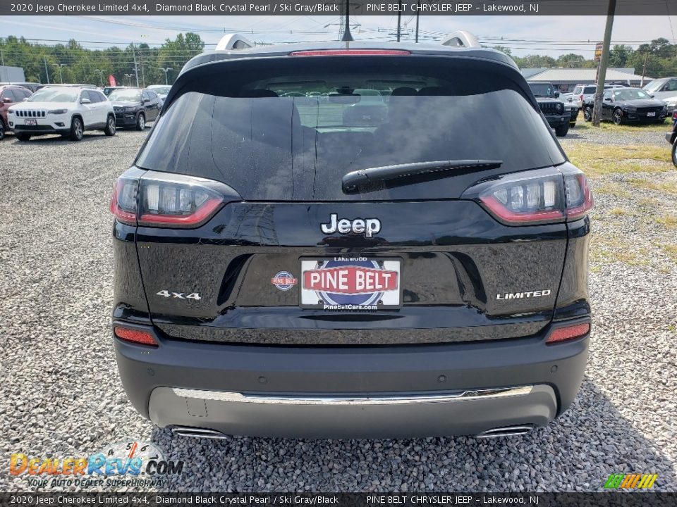 2020 Jeep Cherokee Limited 4x4 Diamond Black Crystal Pearl / Ski Gray/Black Photo #5
