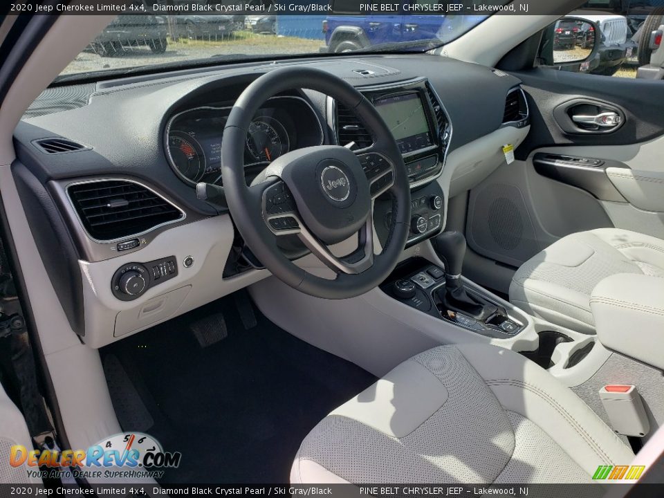 2020 Jeep Cherokee Limited 4x4 Diamond Black Crystal Pearl / Ski Gray/Black Photo #7