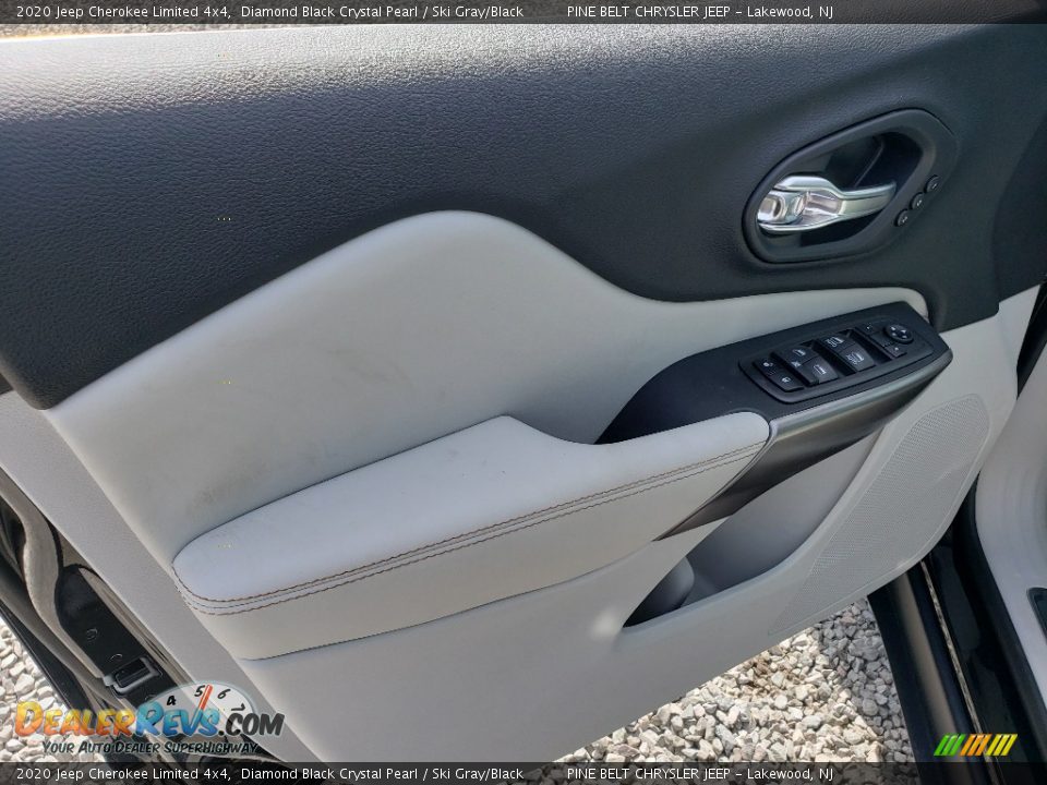 2020 Jeep Cherokee Limited 4x4 Diamond Black Crystal Pearl / Ski Gray/Black Photo #8