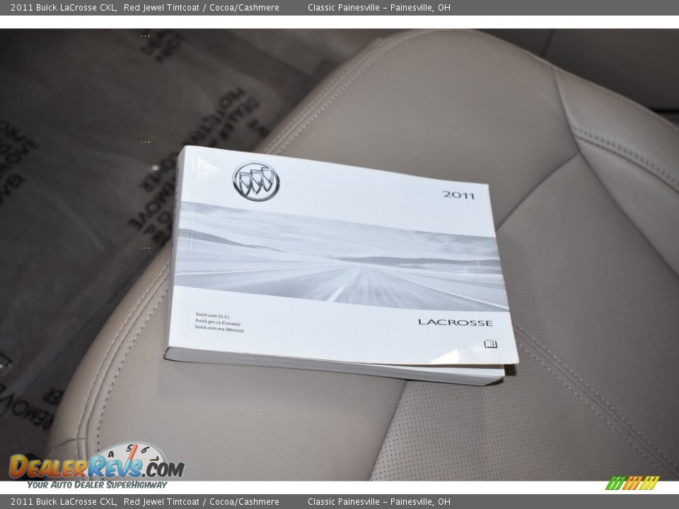 2011 Buick LaCrosse CXL Red Jewel Tintcoat / Cocoa/Cashmere Photo #17