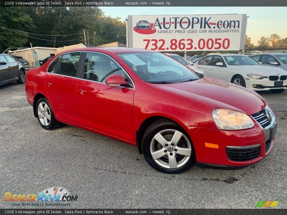 2008 Volkswagen Jetta SE Sedan Salsa Red / Anthracite Black Photo #1