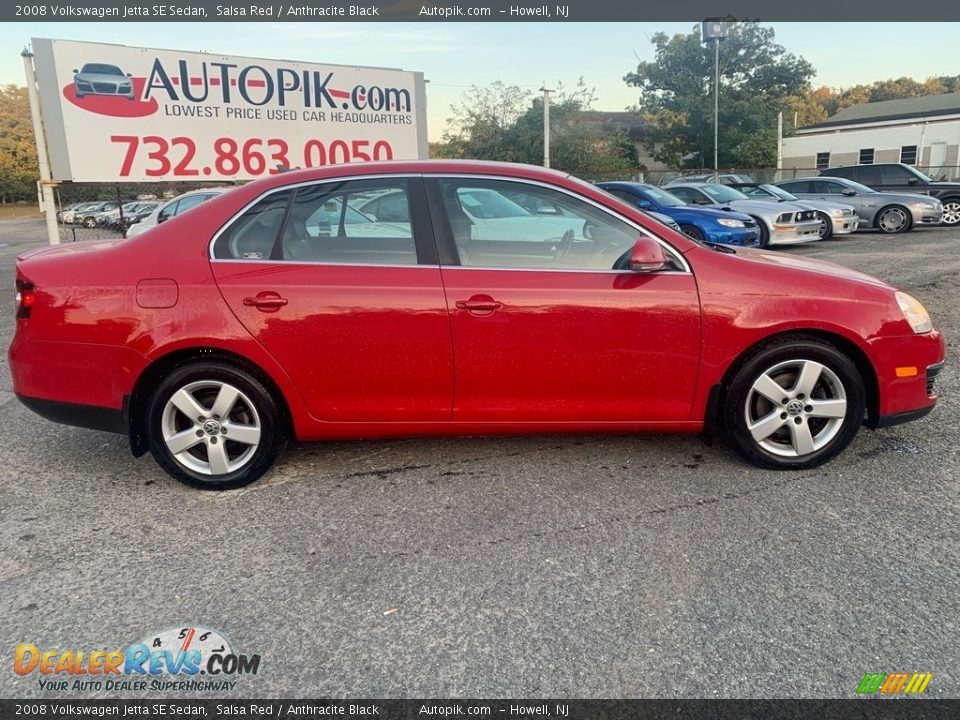 2008 Volkswagen Jetta SE Sedan Salsa Red / Anthracite Black Photo #2