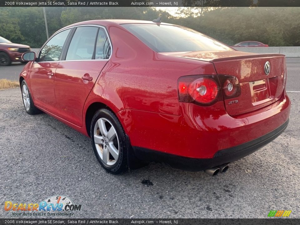 2008 Volkswagen Jetta SE Sedan Salsa Red / Anthracite Black Photo #5