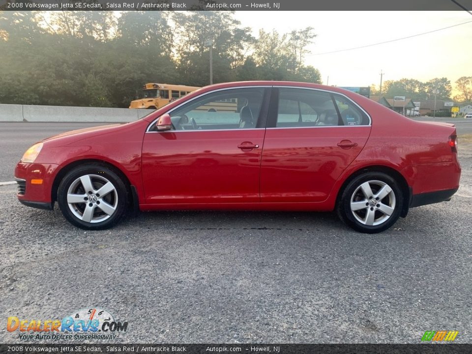 2008 Volkswagen Jetta SE Sedan Salsa Red / Anthracite Black Photo #6