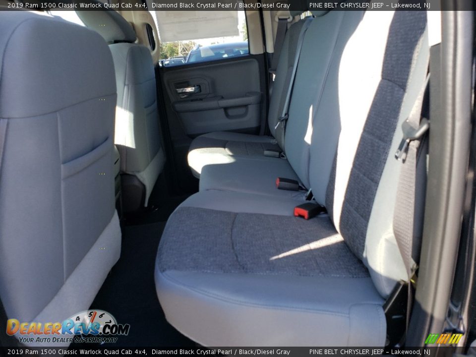 2019 Ram 1500 Classic Warlock Quad Cab 4x4 Diamond Black Crystal Pearl / Black/Diesel Gray Photo #6