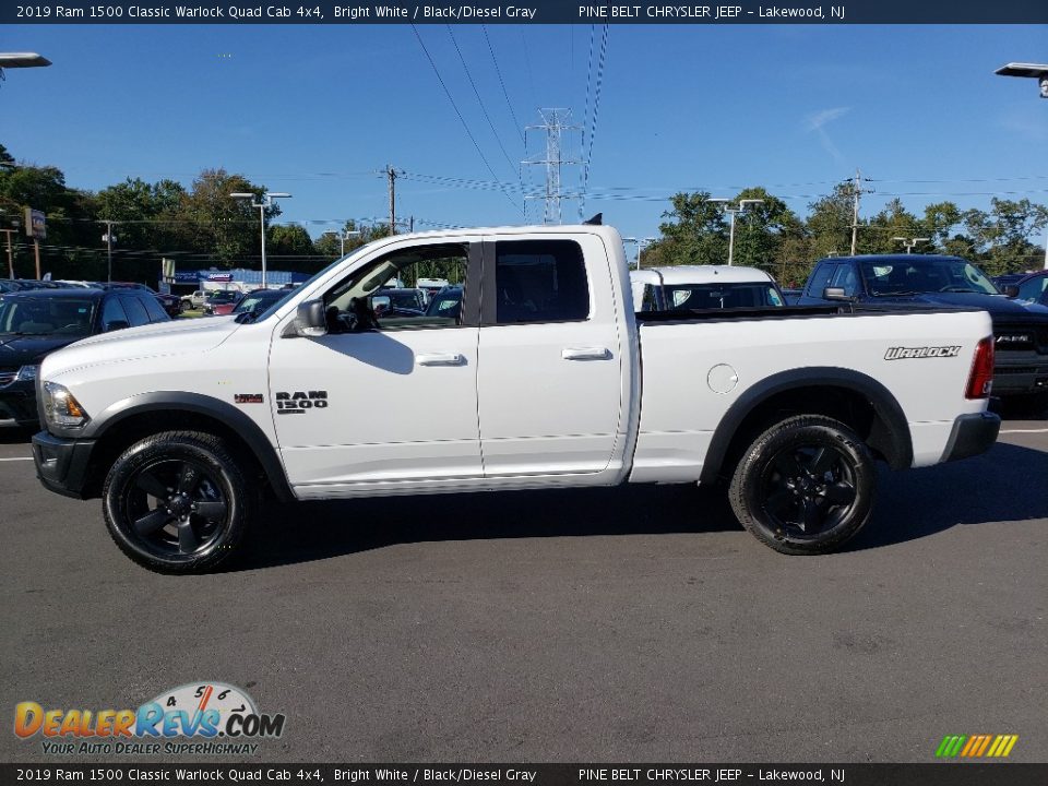 Bright White 2019 Ram 1500 Classic Warlock Quad Cab 4x4 Photo #3