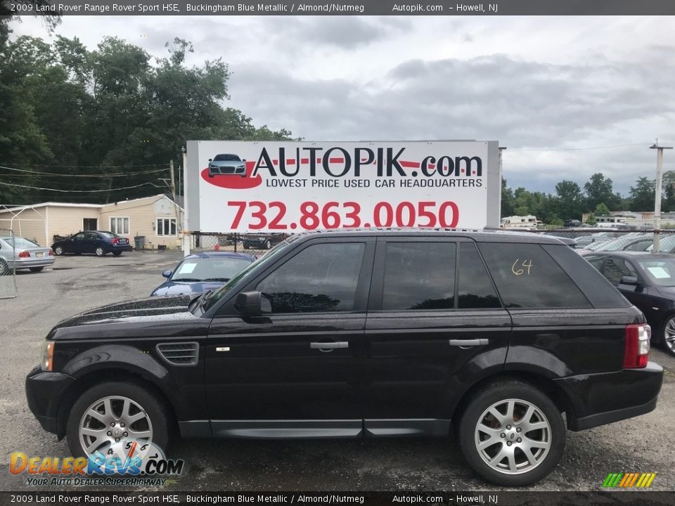 2009 Land Rover Range Rover Sport HSE Buckingham Blue Metallic / Almond/Nutmeg Photo #3