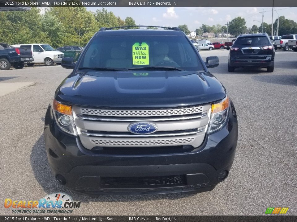 2015 Ford Explorer 4WD Tuxedo Black / Medium Light Stone Photo #11