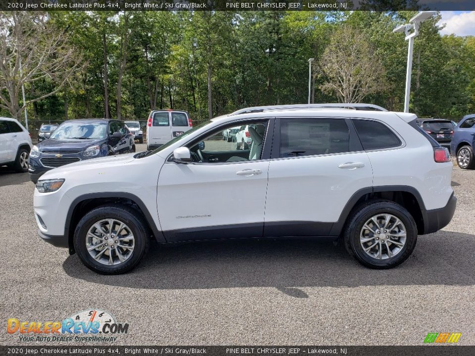 2020 Jeep Cherokee Latitude Plus 4x4 Bright White / Ski Gray/Black Photo #3