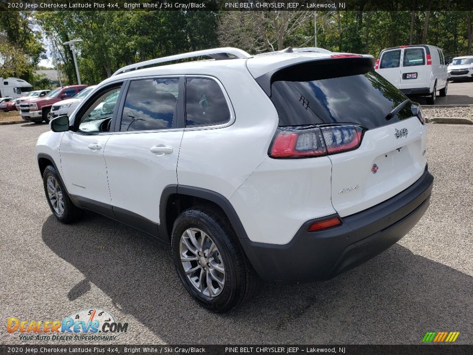 2020 Jeep Cherokee Latitude Plus 4x4 Bright White / Ski Gray/Black Photo #4