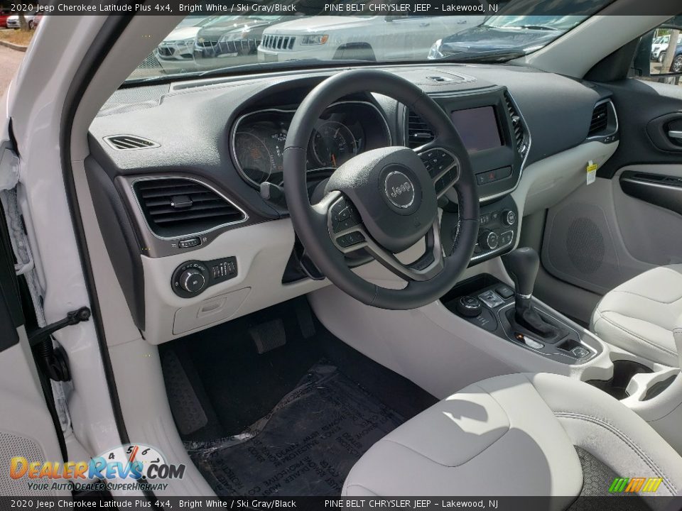 2020 Jeep Cherokee Latitude Plus 4x4 Bright White / Ski Gray/Black Photo #7