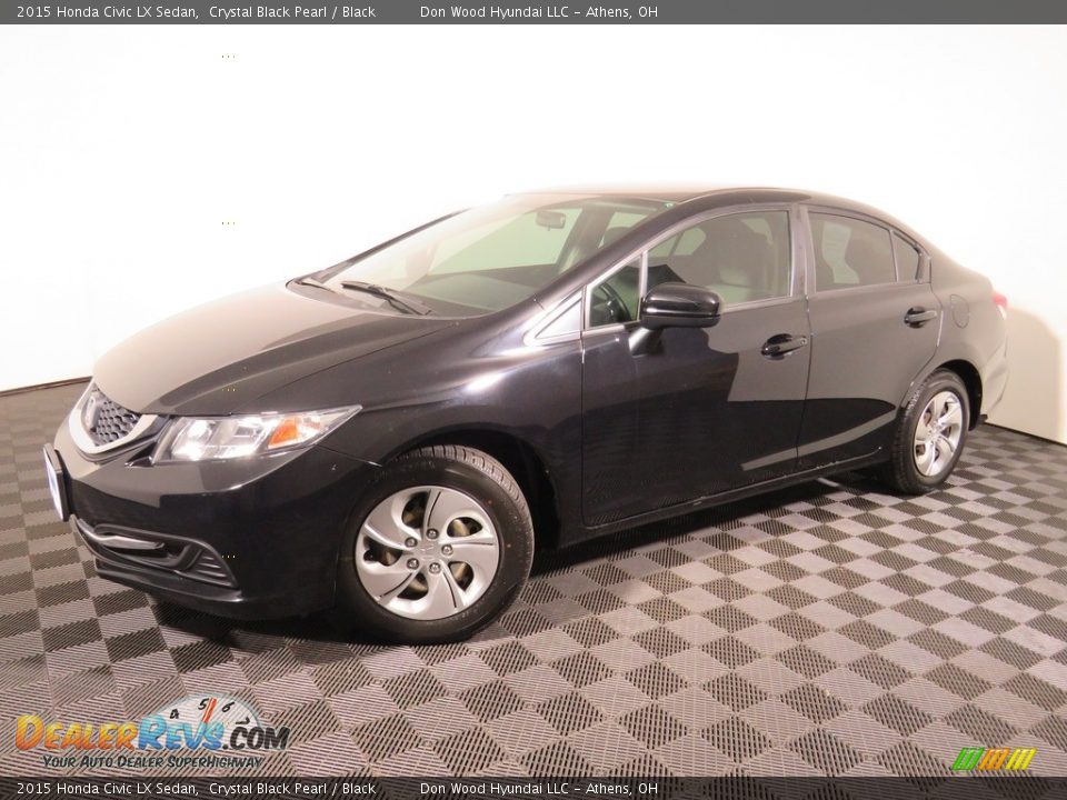 2015 Honda Civic LX Sedan Crystal Black Pearl / Black Photo #2