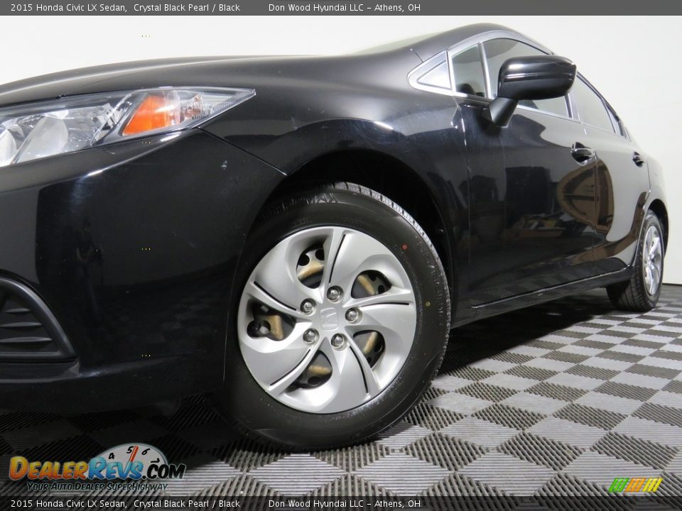 2015 Honda Civic LX Sedan Crystal Black Pearl / Black Photo #3