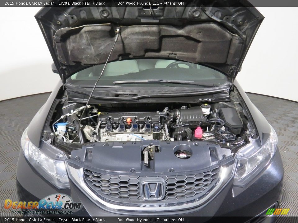 2015 Honda Civic LX Sedan Crystal Black Pearl / Black Photo #7