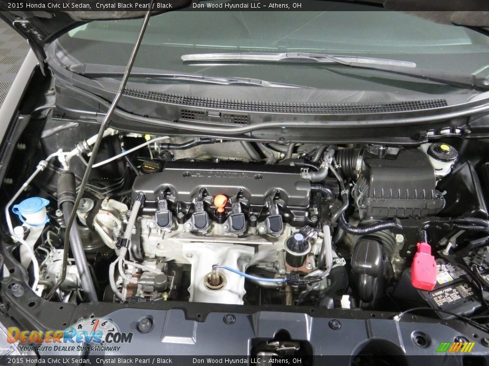 2015 Honda Civic LX Sedan Crystal Black Pearl / Black Photo #8
