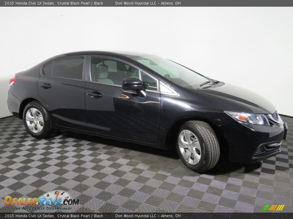 2015 Honda Civic LX Sedan Crystal Black Pearl / Black Photo #9