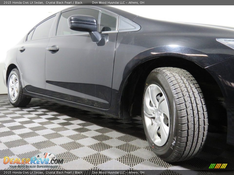 2015 Honda Civic LX Sedan Crystal Black Pearl / Black Photo #10