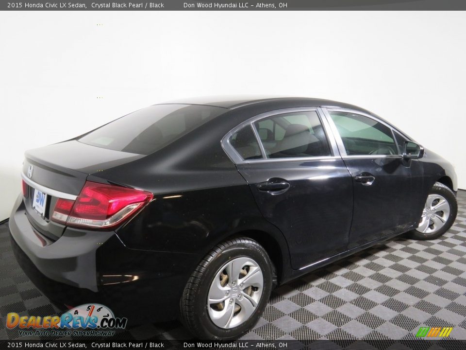 2015 Honda Civic LX Sedan Crystal Black Pearl / Black Photo #11