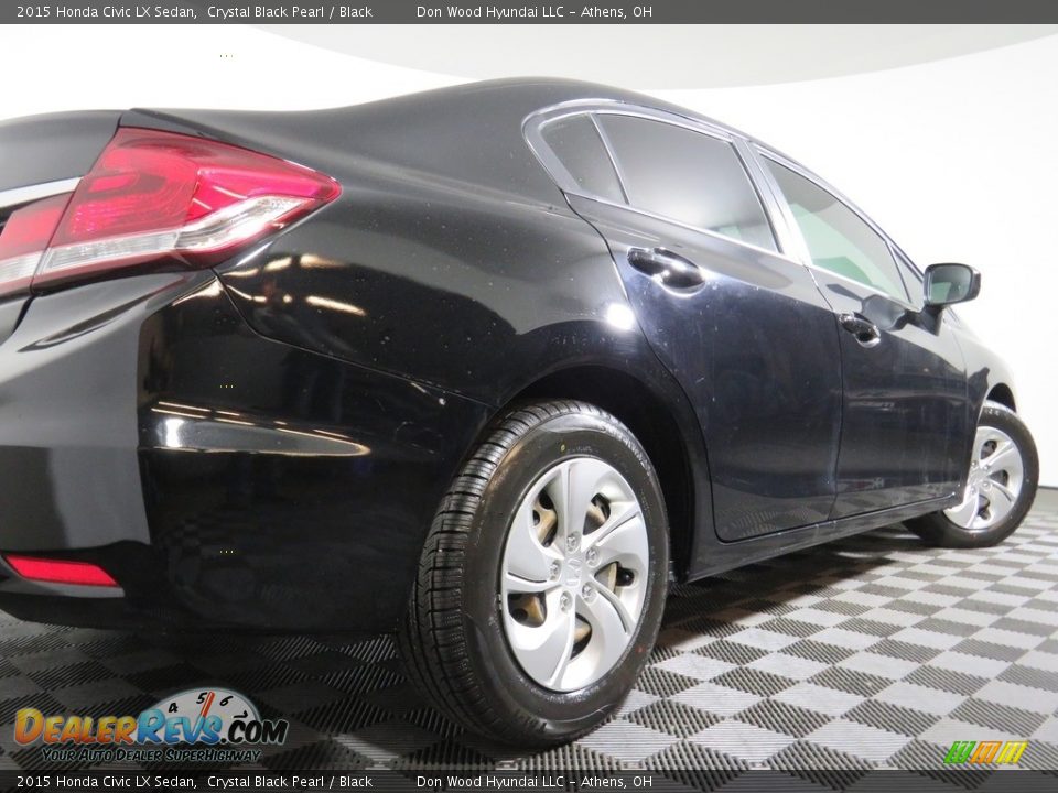 2015 Honda Civic LX Sedan Crystal Black Pearl / Black Photo #12