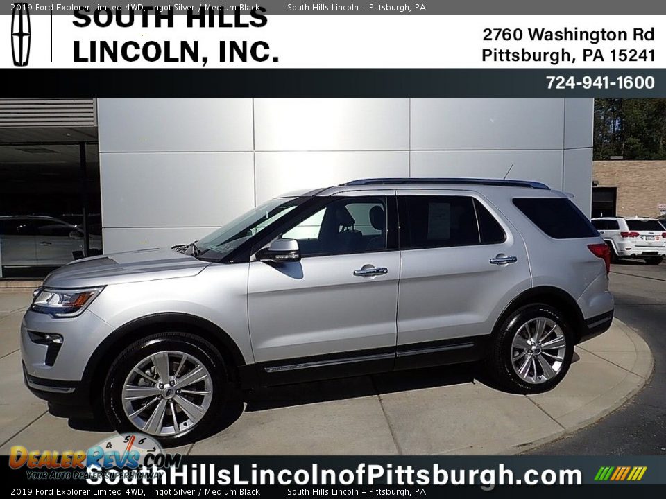 2019 Ford Explorer Limited 4WD Ingot Silver / Medium Black Photo #1