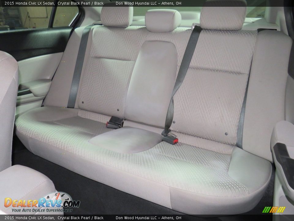 2015 Honda Civic LX Sedan Crystal Black Pearl / Black Photo #19