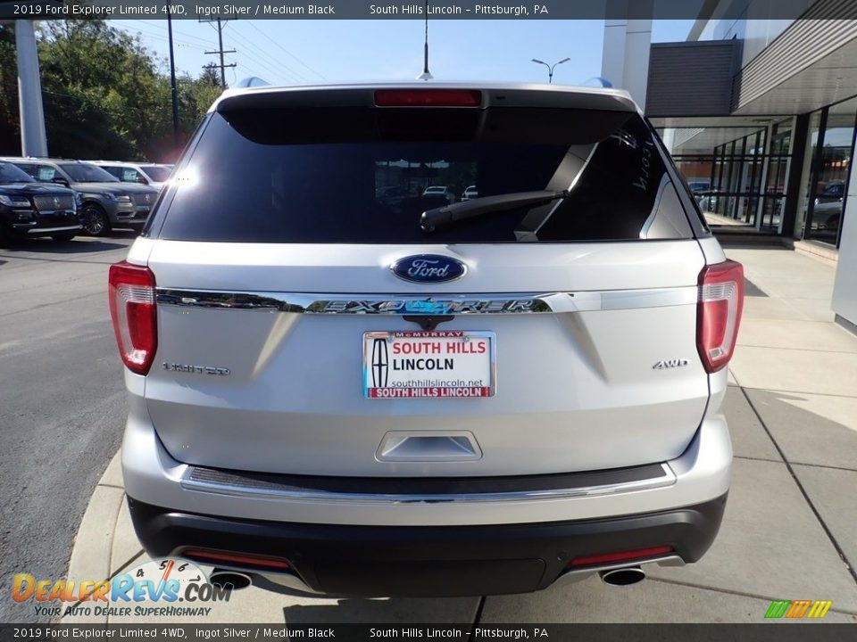 2019 Ford Explorer Limited 4WD Ingot Silver / Medium Black Photo #4