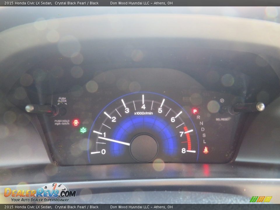 2015 Honda Civic LX Sedan Crystal Black Pearl / Black Photo #24