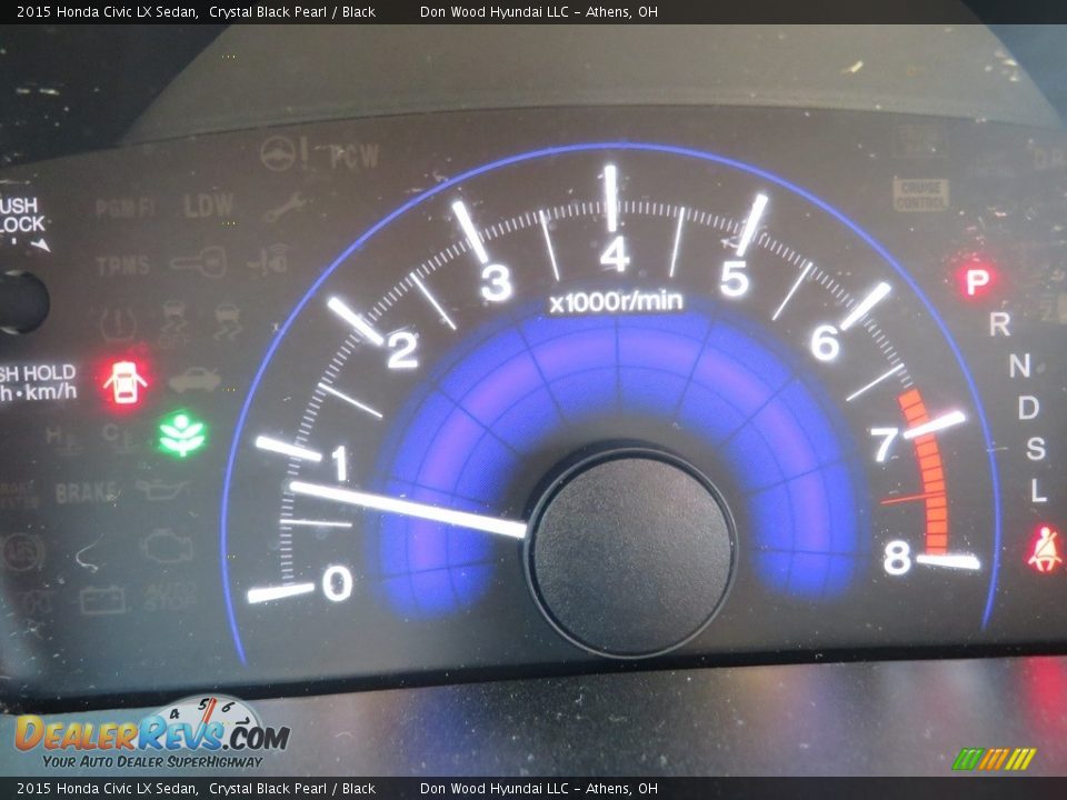 2015 Honda Civic LX Sedan Crystal Black Pearl / Black Photo #25