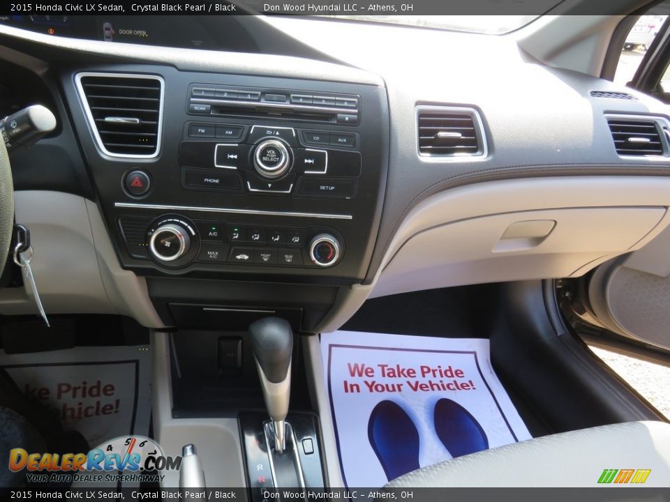 2015 Honda Civic LX Sedan Crystal Black Pearl / Black Photo #26