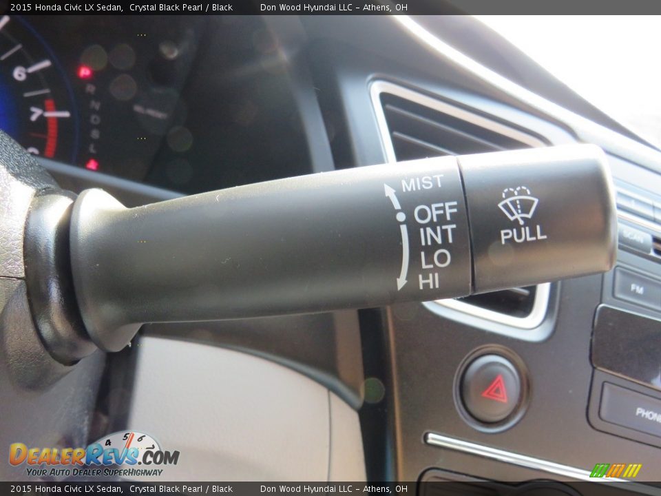 2015 Honda Civic LX Sedan Crystal Black Pearl / Black Photo #27