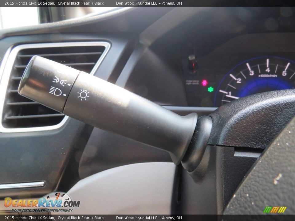 2015 Honda Civic LX Sedan Crystal Black Pearl / Black Photo #28