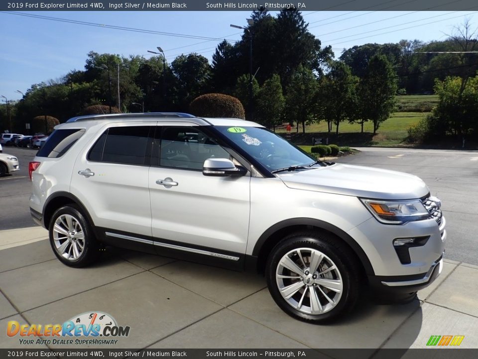 2019 Ford Explorer Limited 4WD Ingot Silver / Medium Black Photo #7