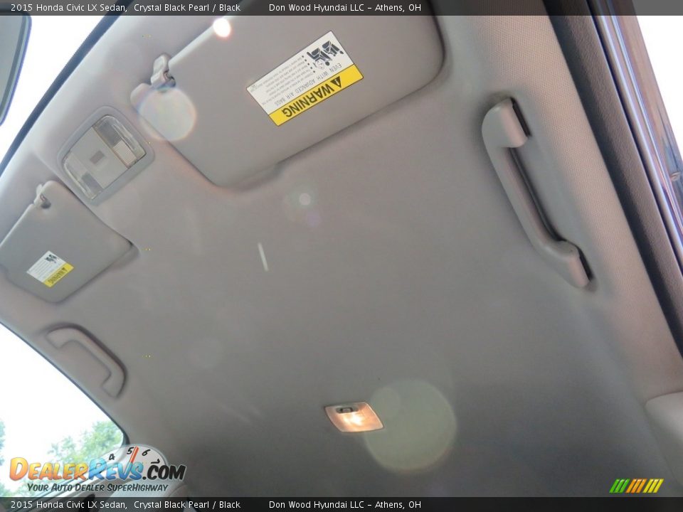 2015 Honda Civic LX Sedan Crystal Black Pearl / Black Photo #31
