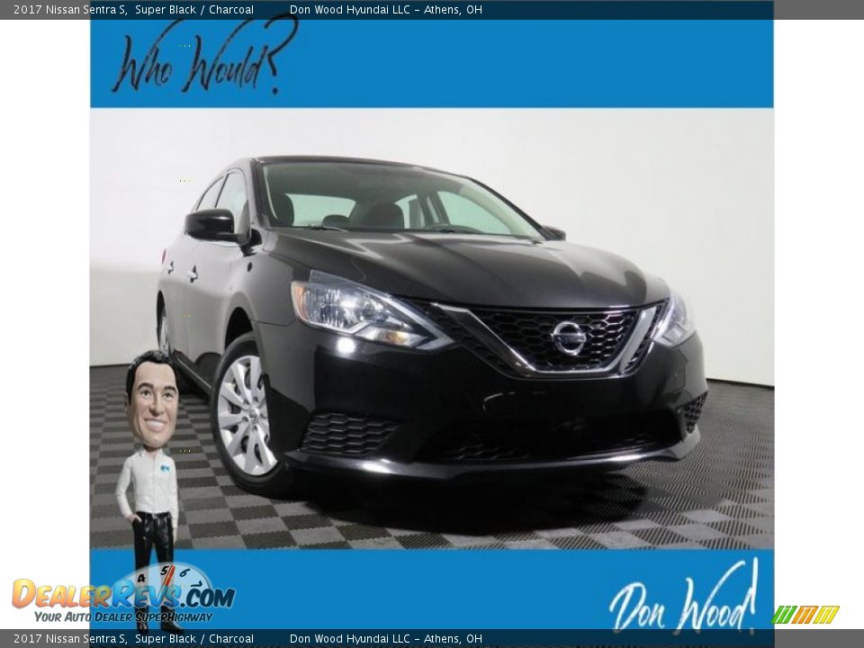 2017 Nissan Sentra S Super Black / Charcoal Photo #1