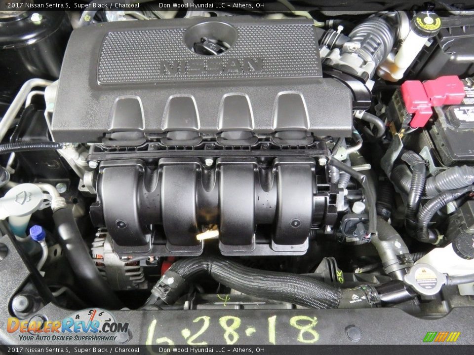2017 Nissan Sentra S Super Black / Charcoal Photo #6