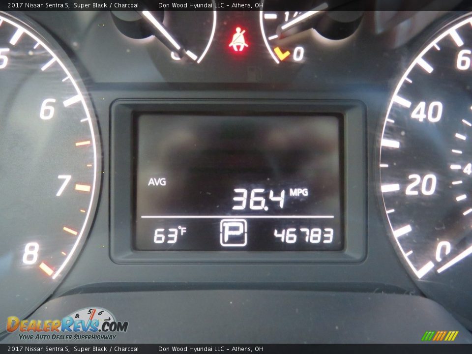 2017 Nissan Sentra S Super Black / Charcoal Photo #27