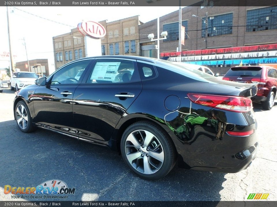 2020 Kia Optima S Black / Black Photo #6